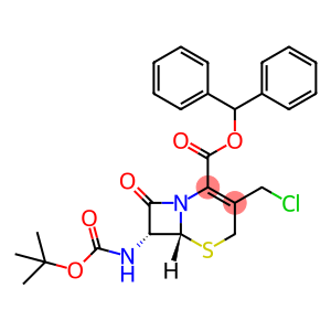 7Β-叔丁氧羰基氨基-3-氯甲基-3-头孢烯-4-羧酸二苯甲酯(硫酸头孢噻利中间体)