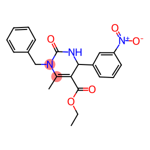ethyl 4-{3-nitrophenyl}-6-methyl-2-oxo-1-(phenylmethyl)-1,2,3,4-tetrahydropyrimidine-5-carboxylate