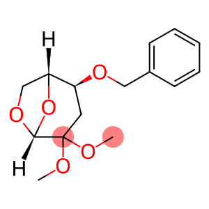 .beta.-D-erythro-Hexopyranos-2-ulose, 1,6-anhydro-3-deoxy-4-O-(phenylmethyl)-, dimethyl acetal
