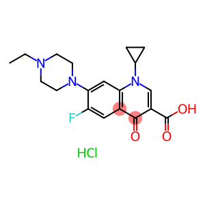 1-环丙基-7-(4-乙基-1-哌嗪基)-6-氟-1,4-二氢-4-氧代-3-喹啉羧酸盐酸盐