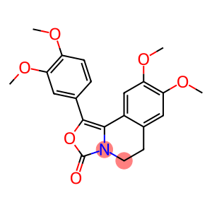 3H-Oxazolo[4,3-a]isoquinolin-3-one,  1-(3,4-dimethoxyphenyl)-5,6-dihydro-8,9-dimethoxy-