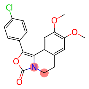 3H-Oxazolo[4,3-a]isoquinolin-3-one,  1-(4-chlorophenyl)-5,6-dihydro-8,9-dimethoxy-