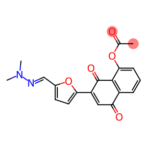 2-Furancarboxaldehyde,  5-[8-(acetyloxy)-1,4-dihydro-1,4-dioxo-2-naphthalenyl]-,  2-(dimethylhydrazone)  (9CI)