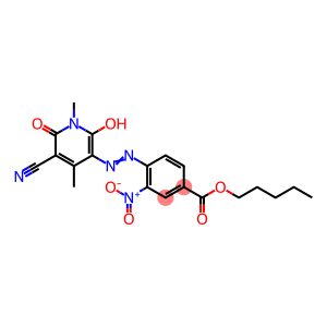Benzoic acid, 4-[2-(5-cyano-1,6-dihydro-2-hydroxy-1,4-dimethyl-6-oxo-3-pyridinyl)diazenyl]-3-nitro-, pentyl ester