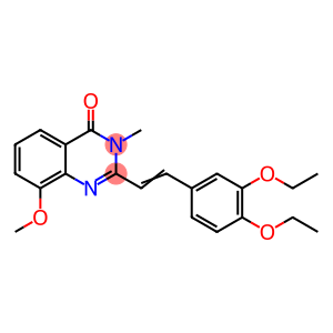 4(3H)-Quinazolinone,  2-(3,4-diethoxystyryl)-8-methoxy-3-methyl-  (6CI)