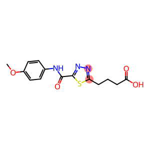 4-(5-{[(4-methoxyphenyl)amino]carbonyl}-1,3,4-thiadiazol-2-yl)butanoic acid