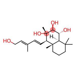 1,2,3-Naphthalenetriol, decahydro-4-[(1E,3E)-5-hydroxy-3-methyl-1,3-pentadien-1-yl]-3,4a,8,8-tetramethyl-, (1R,2S,3S,4R,4aS,8aS)-