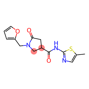 1-(furan-2-ylmethyl)-N-(5-methyl-1,3-thiazol-2-yl)-5-oxopyrrolidine-3-carboxamide