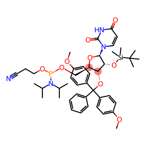 Uridine, 3'-O-[bis(4-methoxyphenyl)phenylmethyl]-2'-O-[(1,1-dimethylethyl)dimethylsilyl]-, 5'-[2-cyanoethyl N,N-bis(1-methylethyl)phosphoramidite]