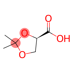 (R)-2,2-dimethyl-[1,3]dioxolane-4-carboxylic acid, (R)-2,2-dimethyl-1,3-dioxolane-4-carboxylic acid, (R)-2,3-O-isopropilidinopropionic acid, 2,3-O-isopropylidene-D-glyceric acid, 2,3-O-isopropylidene-glyceric acid, (R)-glyceric acid acetonide, (R)-2,2-dimethyl-[1,3]dioxolane-4-carboxylic acid
