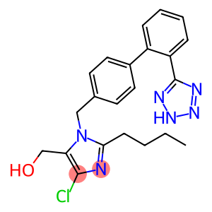 2-butyl-4-chloro-1-[p-(o-1h-tetrazol-5-ylphenyl)benzyl]imidazole-5- methanol