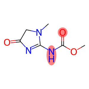 Carbamic  acid,  (4,5-dihydro-1-methyl-4-oxo-1H-imidazol-2-yl)-,  methyl  ester  (9CI)