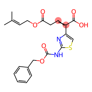 2-[2-[[(phenylmethoxy)carbonyl]amino]-4-thiazolyl]-2-pentenedioic acid 5-(3-methyl-2-butenyl) ester