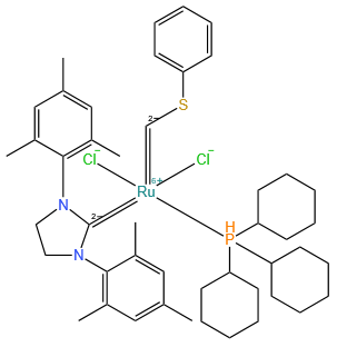 三环己基膦[1,3-双(2,4,6-三甲基苯基)-4,5-二氢咪唑-2-亚基][(苯硫基)亚甲基]二氯化钌(II)