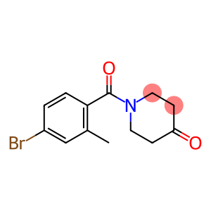 1-(4-bromo-2-methylbenzoyl)piperidin-4-one