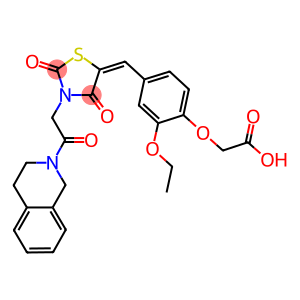 [4-({3-[2-(3,4-dihydro-2(1H)-isoquinolinyl)-2-oxoethyl]-2,4-dioxo-1,3-thiazolidin-5-ylidene}methyl)-2-ethoxyphenoxy]acetic acid