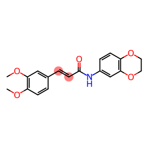 2-Propenamide, N-(2,3-dihydro-1,4-benzodioxin-6-yl)-3-(3,4-dimethoxyphenyl)-, (2E)-