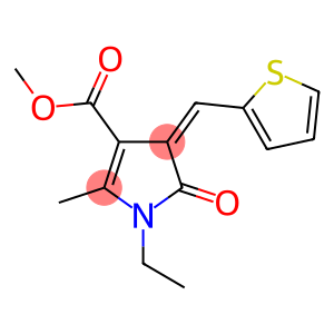 methyl 1-ethyl-2-methyl-5-oxo-4-(2-thienylmethylene)-4,5-dihydro-1H-pyrrole-3-carboxylate