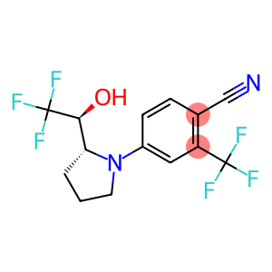 4-[(2R)-2-[(1S)-2,2,2-Trifluoro-1-hydroxyethyl]-1-pyrrolidinyl]-2-(trifluoromethyl)-benzonitrile