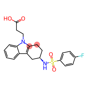 3-[(3R)-3-{[(4-fluorophenyl)sulfonyl]amino}-1,2,3,4-tetrahydro-9H-carbazol-9-yl]propanoic acid
