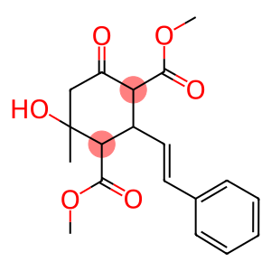 dimethyl 4-hydroxy-4-methyl-6-oxo-2-(2-phenylvinyl)-1,3-cyclohexanedicarboxylate