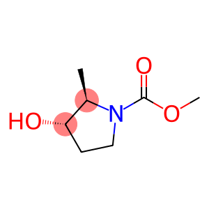 1-Pyrrolidinecarboxylicacid,3-hydroxy-2-methyl-,methylester,trans-(9CI)