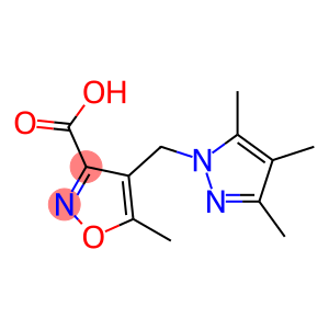 5-methyl-4-[(3,4,5-trimethyl-1H-pyrazol-1-yl)methyl]isoxazole-3-carboxylic acid