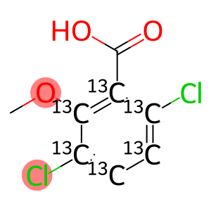 3,6-二氯-2-甲氧基苯甲酸-13C6 (环-13C6)