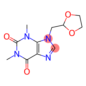 Theophylline Impurity 4 (9-(1,3-Dioxolan-2-ylmethyl)-3,9-Dihydro-1,3-Dimethyl-1H-purine-2,6-Dione)