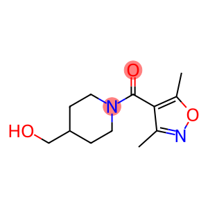 (3,5-dimethylisoxazol-4-yl)(4-(hydroxymethyl)piperidin-1-yl)methanone