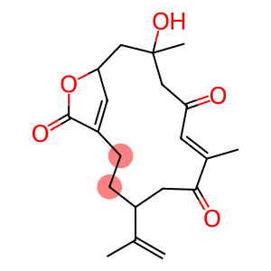 10-Hydroxy-7,10-dimethyl-4-(1-methylethenyl)-14-oxabicyclo[11.2.1]hexadeca-1(16),7-diene-6,9,15-trione