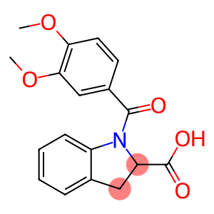 1-(3,4-dimethoxybenzoyl)-2,3-dihydro-1H-indole-2-carboxylic acid