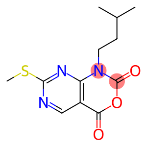 1-Isopentyl-7-(methylthio)-1H-pyrimido-[4,5-d][1,3]oxazine-2,4-dione