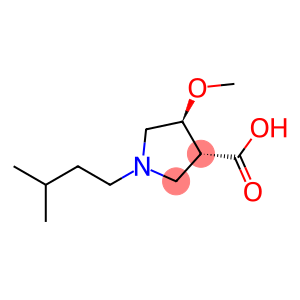 (3R,4S)-4-methoxy-1-(3-methylbutyl)pyrrolidine-3-carboxylic acid(SALTDATA: FREE)