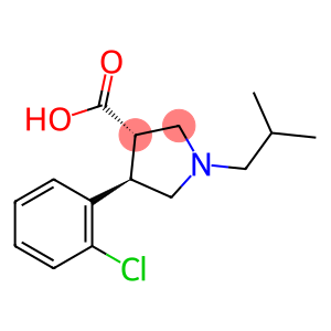 (3S,4R)-4-(2-氯苯基)-1-异丁基吡咯烷-3-羧酸