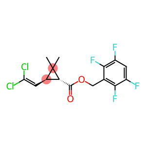 3-(2,2-dichloroethenyl)-2,2-dimethyl-cyclopropanecarboxylic acid (2,3,5,6-tetrafluorophenyl)methylester