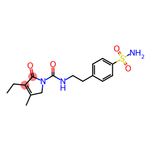4-[2-(3-乙基-4-甲基-2-氧代-3-吡咯啉-1-甲酰胺基)乙基]-苯磺酰胺