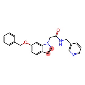 1H-Indole-1-acetamide, 6-(phenylmethoxy)-N-(3-pyridinylmethyl)-