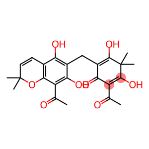 2,5-Cyclohexadien-1-one, 2-acetyl-6-[(8-acetyl-5,7-dihydroxy-2,2-dimethyl-2H-1-benzopyran-6-yl)methyl]-3,5-dihydroxy-4,4-dimethyl-
