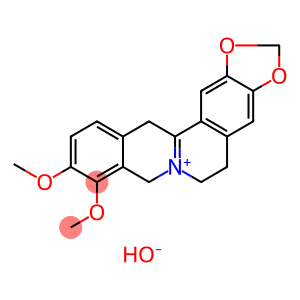 Benzo[g]-1,3-benzodioxolo[5,6-a]quinolizinium, 5,6,8,13-tetrahydro-9,10-dimethoxy-, hydroxide (9CI)