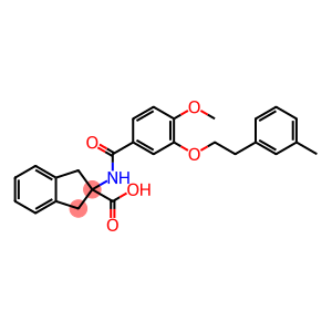 2-[4-methoxy-3-(2-m-tolyl-ethoxy)-benzoylamino]-indane-2-carboxylic acid
