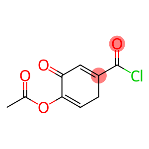 1,4-Cyclohexadiene-1-carbonyl chloride, 4-(acetyloxy)-3-oxo- (9CI)