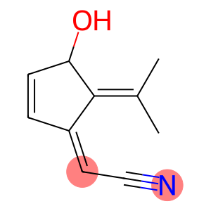 Acetonitrile, [4-hydroxy-5-(1-methylethylidene)-2-cyclopenten-1-ylidene]- (9CI)