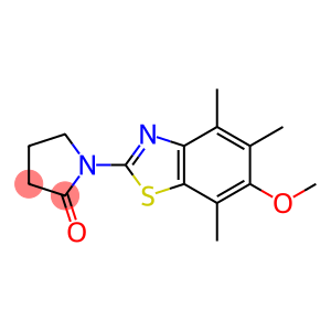 2-Pyrrolidinone,  1-(6-methoxy-4,5,7-trimethyl-2-benzothiazolyl)-