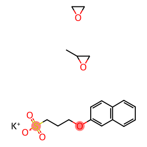 Sulfopropylated polyalkoxylated beta-naphthol, alkali salt
