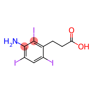 3-amino-2,4,6-triiodohydrocinnamic acid