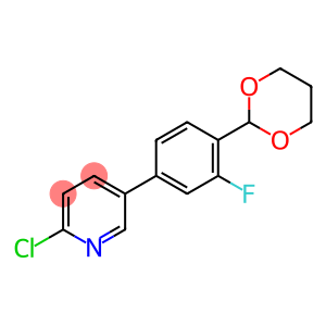 Pyridine, 2-chloro-5-[4-(1,3-dioxan-2-yl)-3-fluorophenyl]-