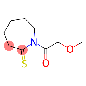 2H-Azepine-2-thione,  hexahydro-1-(methoxyacetyl)-  (9CI)