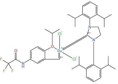[1,3-Bis(2,6-di-i-propylphenyl)-4,5-dihydroiMidazol-2-ylidene]-[2-i-propoxy-5-(trifluoroacetaMido)phenyl]MethylenerutheniuM(II) dichloride M71-S1Pr