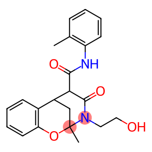 10-(2-hydroxyethyl)-9-methyl-N-(2-methylphenyl)-11-oxo-8-oxa-10-azatricyclo[7.3.1.0~2,7~]trideca-2,4,6-triene-12-carboxamide
